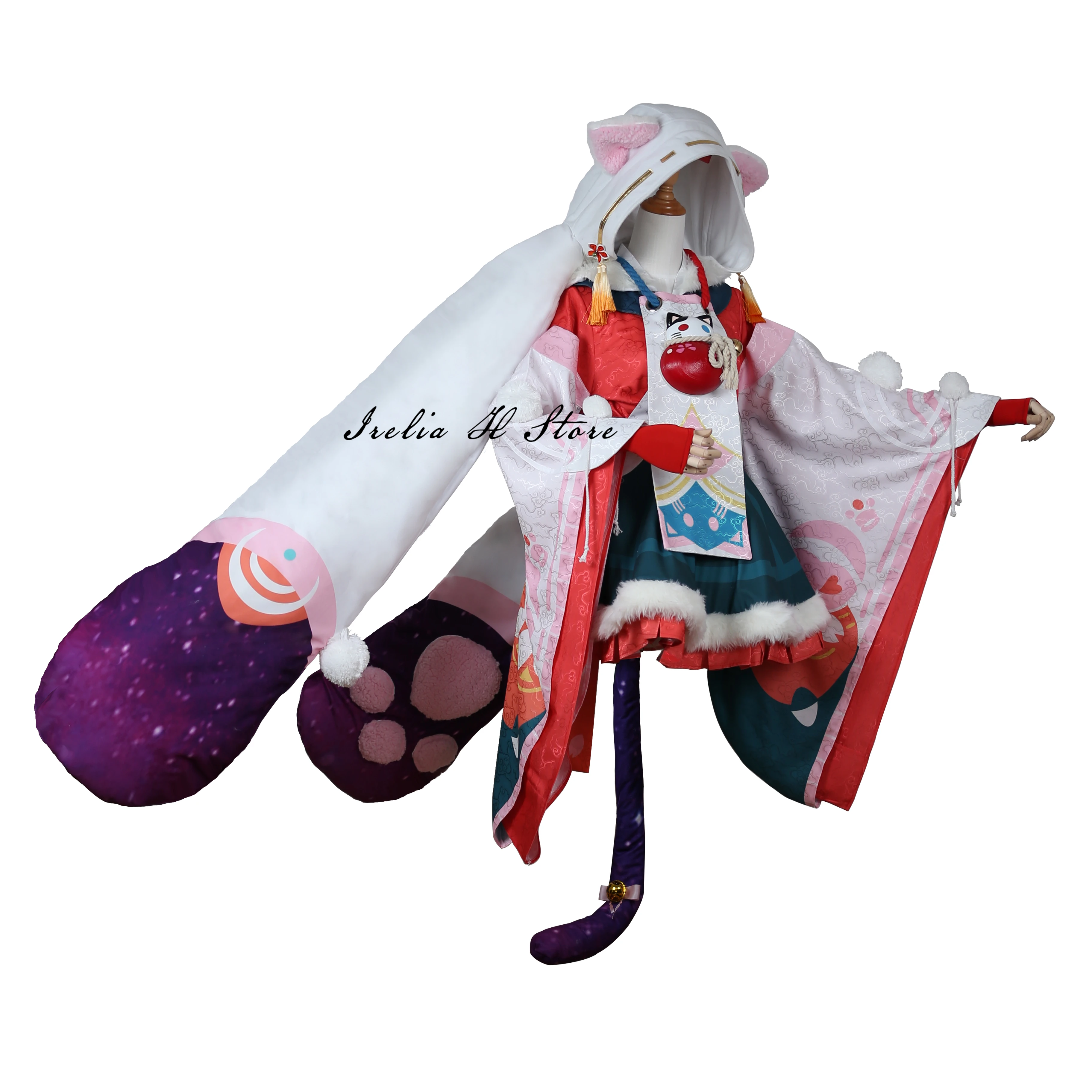 Маэ тамамо новая кожа Onmyoji игра косплей Косплей Костюм великолепное кимоно