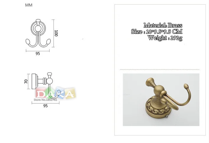 Модный Европейский античный керамический крючок для халата настенный настенная
