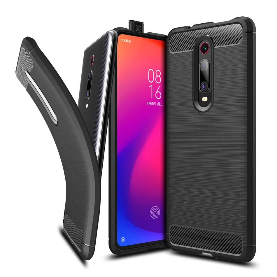 

Redmi K20 Carbon Fiber Case For Xiaomi Redmi K20 Pro Cover Drawing Material Phone Case For Redmi K20 360 Full Protective Fundas