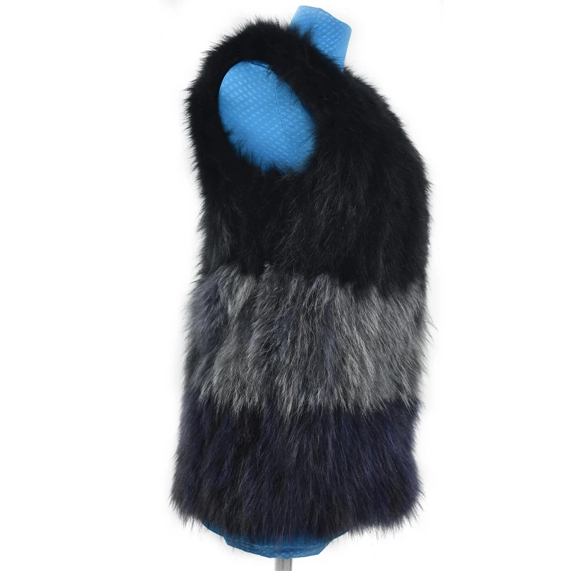 Новинка 2020 женский жилет из натурального меха енота кожаная модная Роскошная