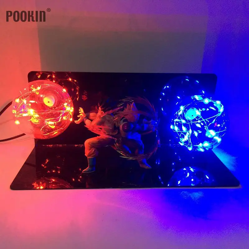 Dragon Ball Son Goku и Vegeta bombes Luminaria светодиодный цветной ночник праздничный подарок комната декоративная светодиодная лампа в ЕС США Plug