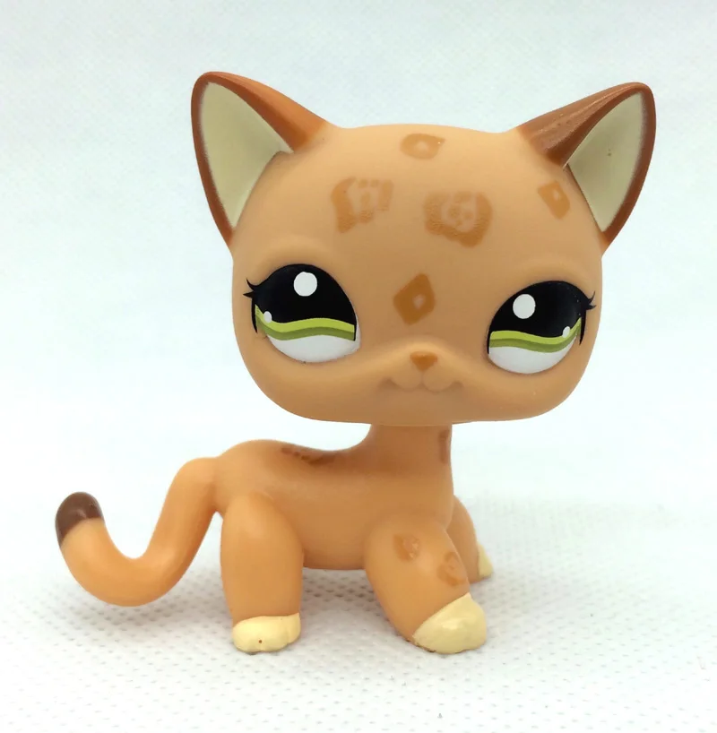 104 rare pet shop lps standing little short hair cat pink#2291 grey#5 black#994 old original pet toys kitten free shipping - Цвет: 104