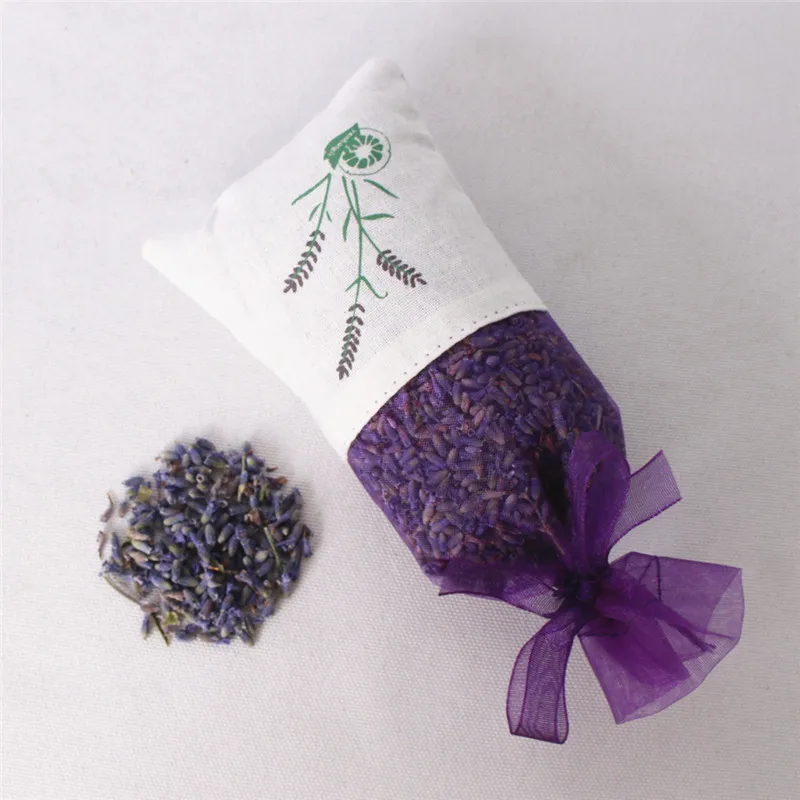 Purple Лаванда высушенный цветок stamen sachet освежитель воздуха для гардероба прочный москитный Репеллент Саше классический мешок автомобиль благовония Саше - Цвет: Purple
