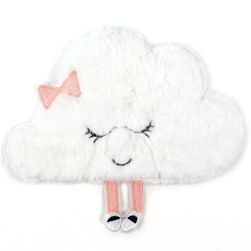 Одежда для девочек детский значок вышивка плюшевая нашивка облака футболка