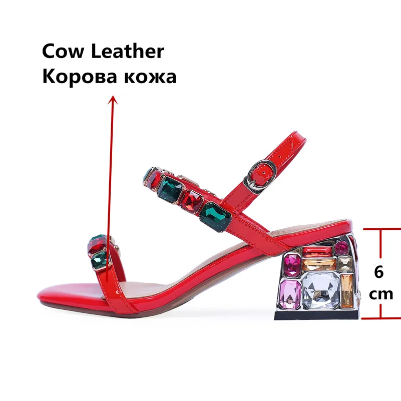 CONASCO 2019 Summer New Fashion Sweet Square Toe Heels Women Sandals Crystal Buckle Pumps Party Office Shoes Woman | Обувь