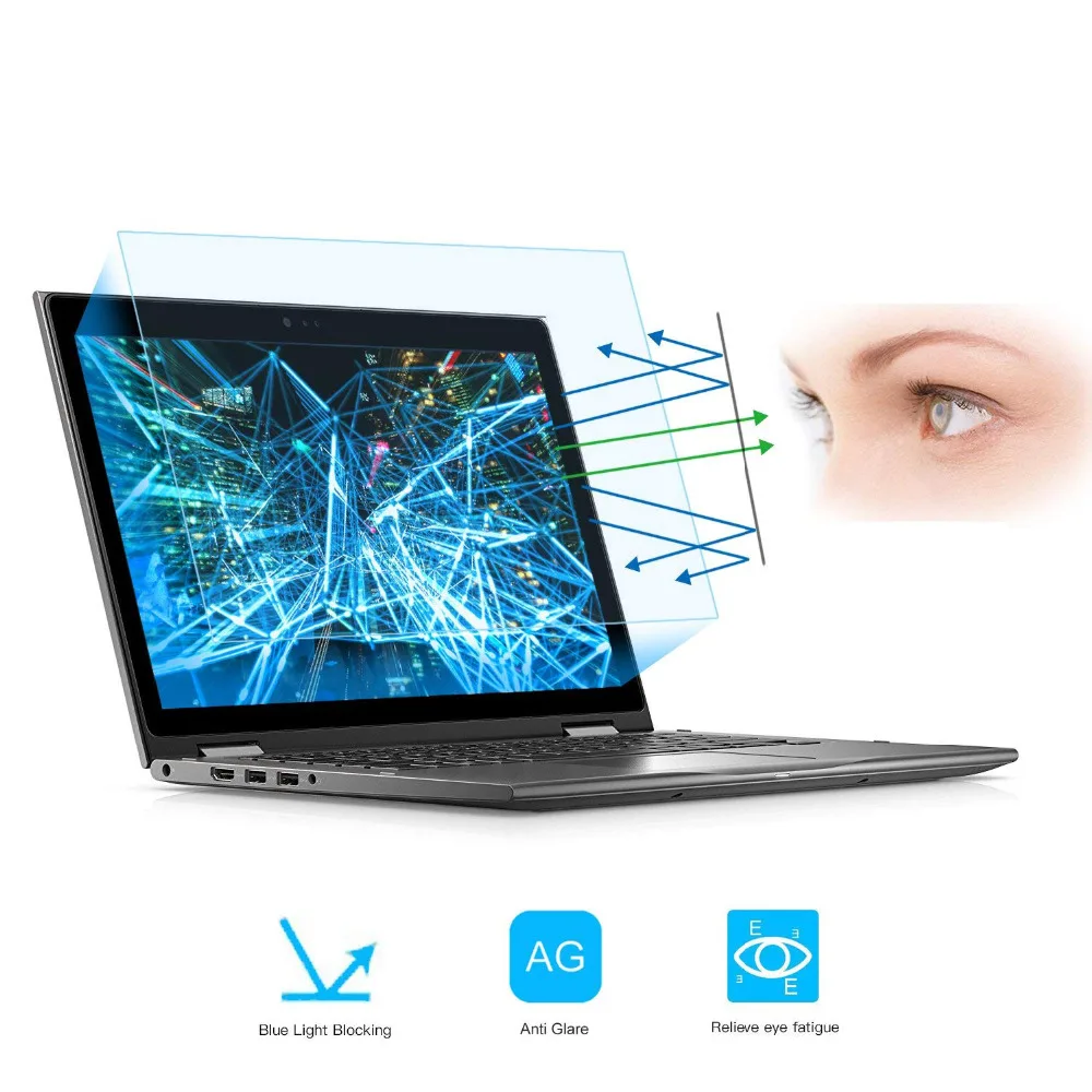 Cartinoe 15,6 дюймов 16:9 защитная плёнка для экрана ноутбука для acer Predator Helios 300 G3-571 Защитная пленка для ноутбука анти синий светильник 2 шт