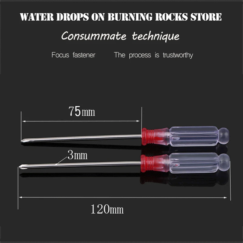 Бесплатная доставка 10 шт. прозрачная акриловая ручка отвертка с крестообразным