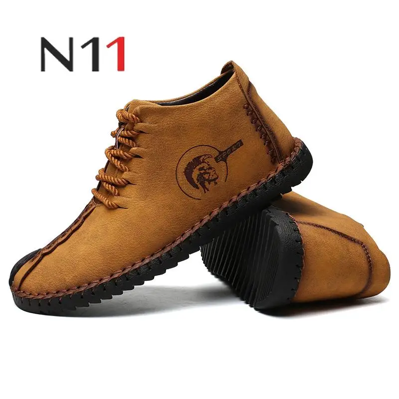 N11/2018 г. Новая мужская удобная повседневная обувь больших размеров 38-48 теплые