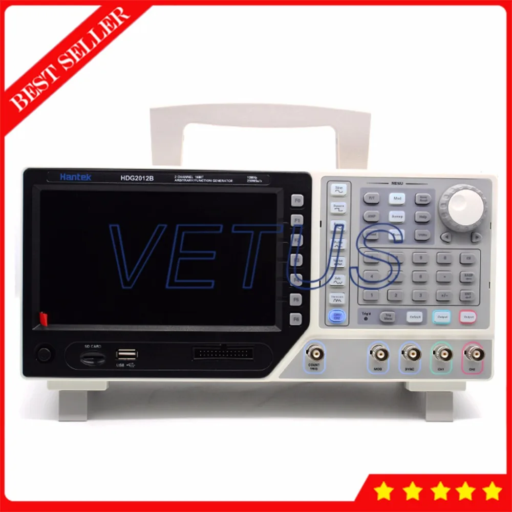 2 канальный DDS генератор сигналов Hantek HDG2012B произвольной формы 10 МГц 250MSa/s 64 м|function