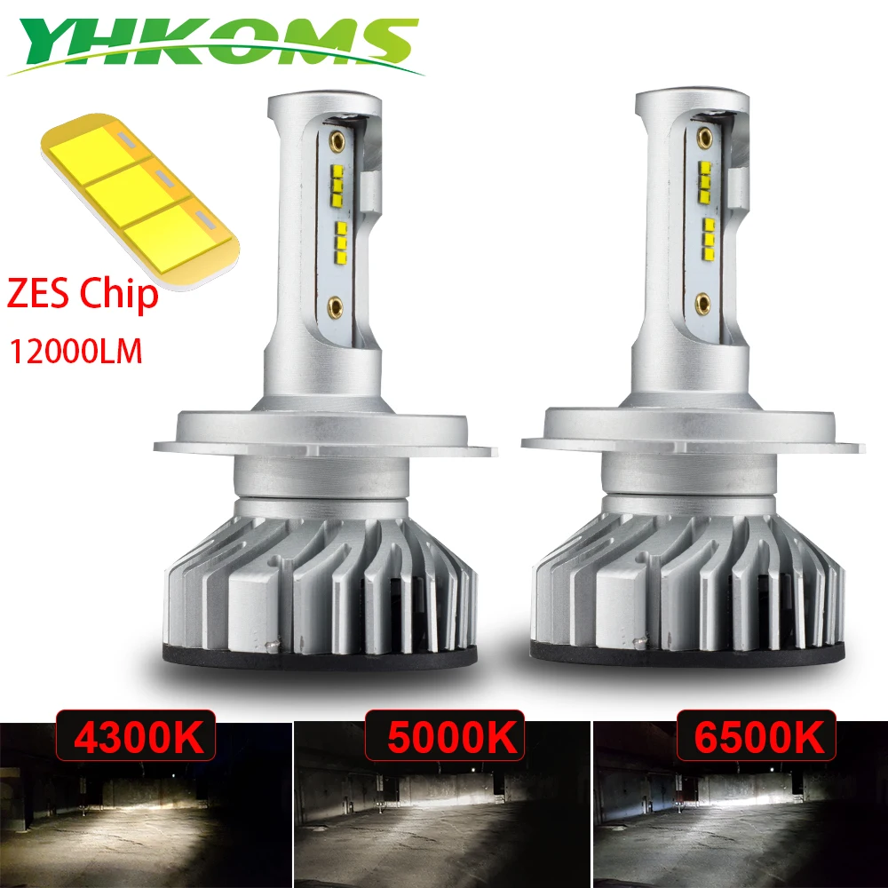 

Автомобильная фара YHKOMS 4300K 5000K 6500K Canbus H4 H7 H11 H1 светодиодный H8 H9 H3 9005 9006 60 Вт лм ZES Автомобильная противотуманная фара 12 В 24 В