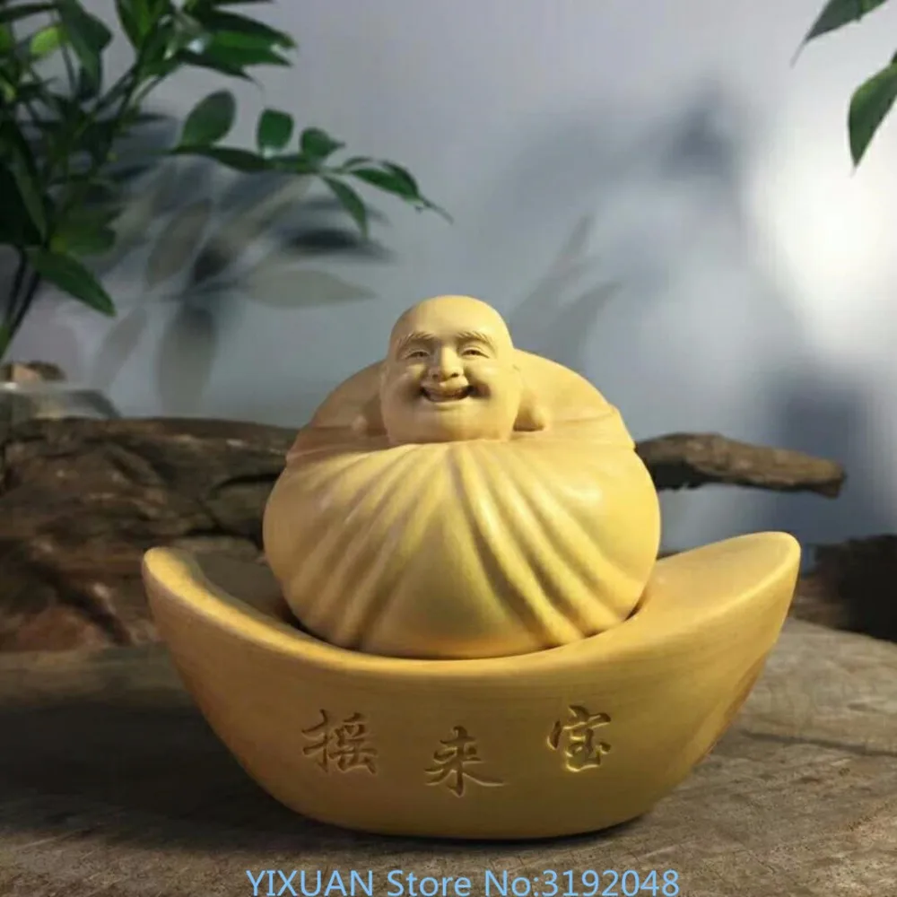 The boxwood carvings carved Buddha Maitreya Budaoweng shake treasure car, Home Furnishing decoration crafts.
The boxwood carvings carved Buddha Maitreya Budaoweng shake treasure car, Home Furnishing decoration crafts.