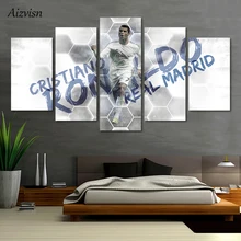 Aizvisn декор комнаты 5 шт постер с Криштиану Роналду холст рисунок