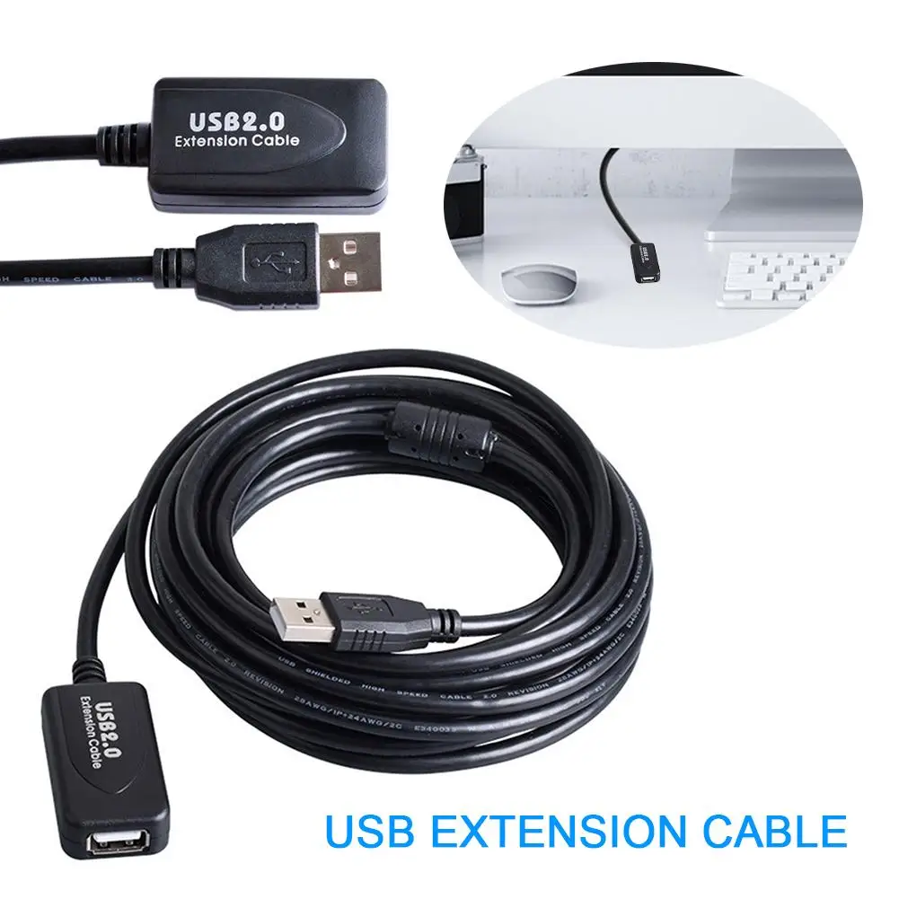 USB 2 0 удлинительный кабель 10 м штекер-гнездо | Электроника
