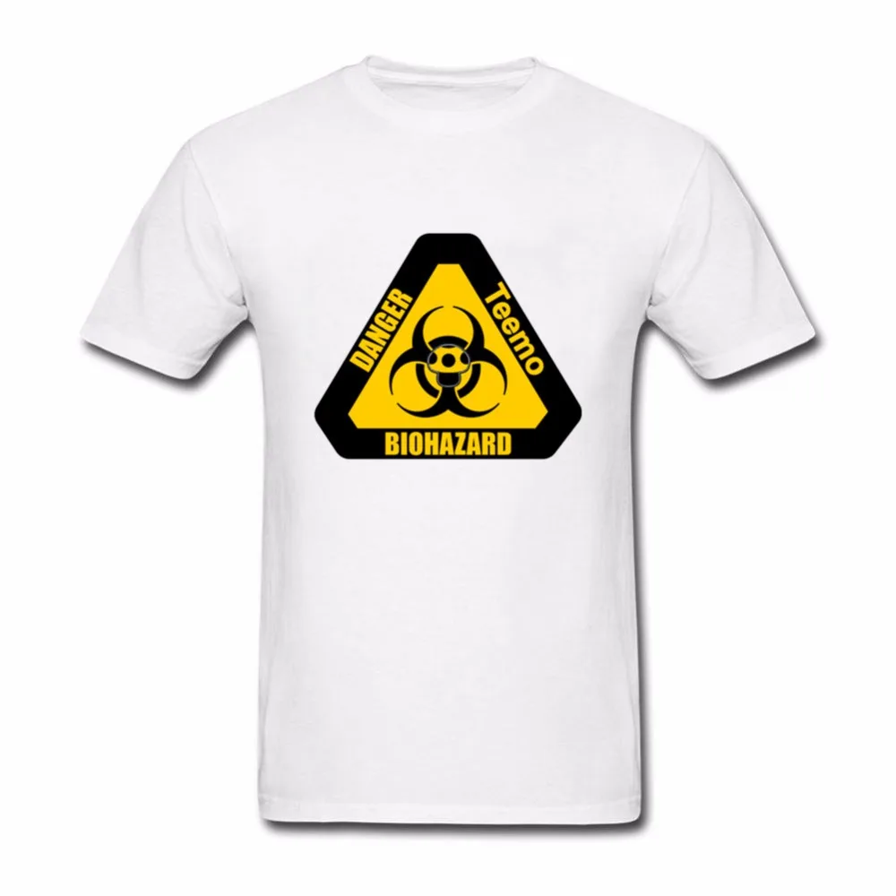 Для мужчин футболка Teemo BioHazard Дизайн Crewneck рок костюм музыка xxxtentacion Ирвинг|Мужские