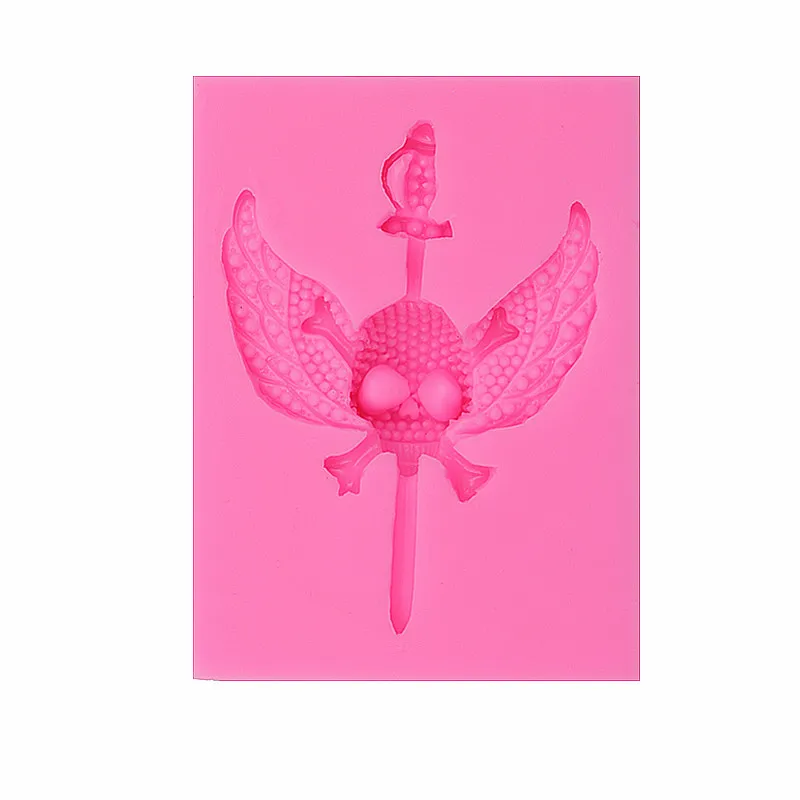 Хэллоуин Череп Крылья торт десерт декоративные Силиконовые формы ручной работы