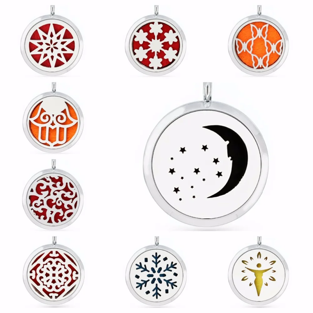 Луна и звезда цветы любовь след 30 мм парфюм эфирное масло диффузор медальон кулон