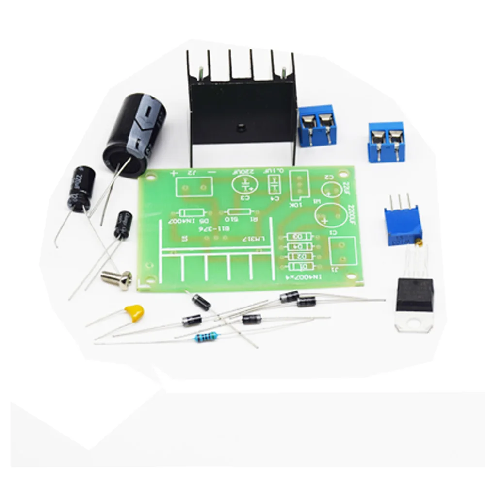 Cnikesin diy kit LM317 с выпрямителем AC/DC вход оптом большой теплоотвод напряжение