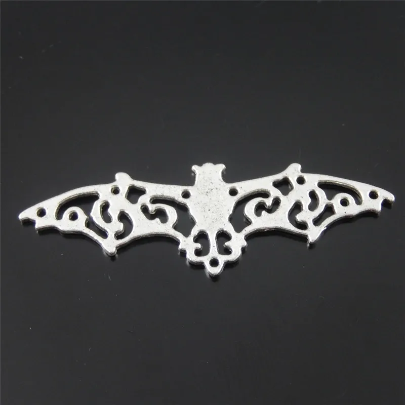 

Julie Wang 5PCs Charms Alloy Antique Silver Plated Hollow Bat Jewelry Making Pendant Charm Jewelry Making Accessories