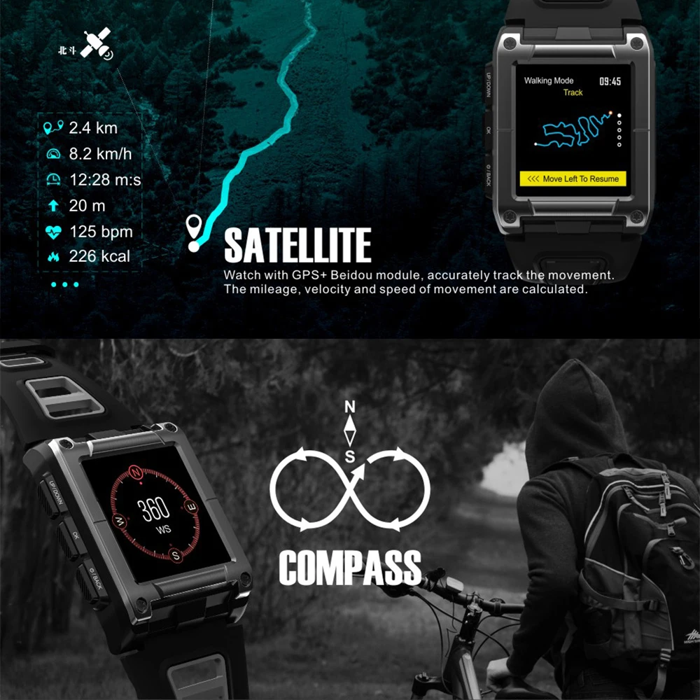 Смарт часы S929 с будильником водонепроницаемые для плавания GPS спортивный фитнес