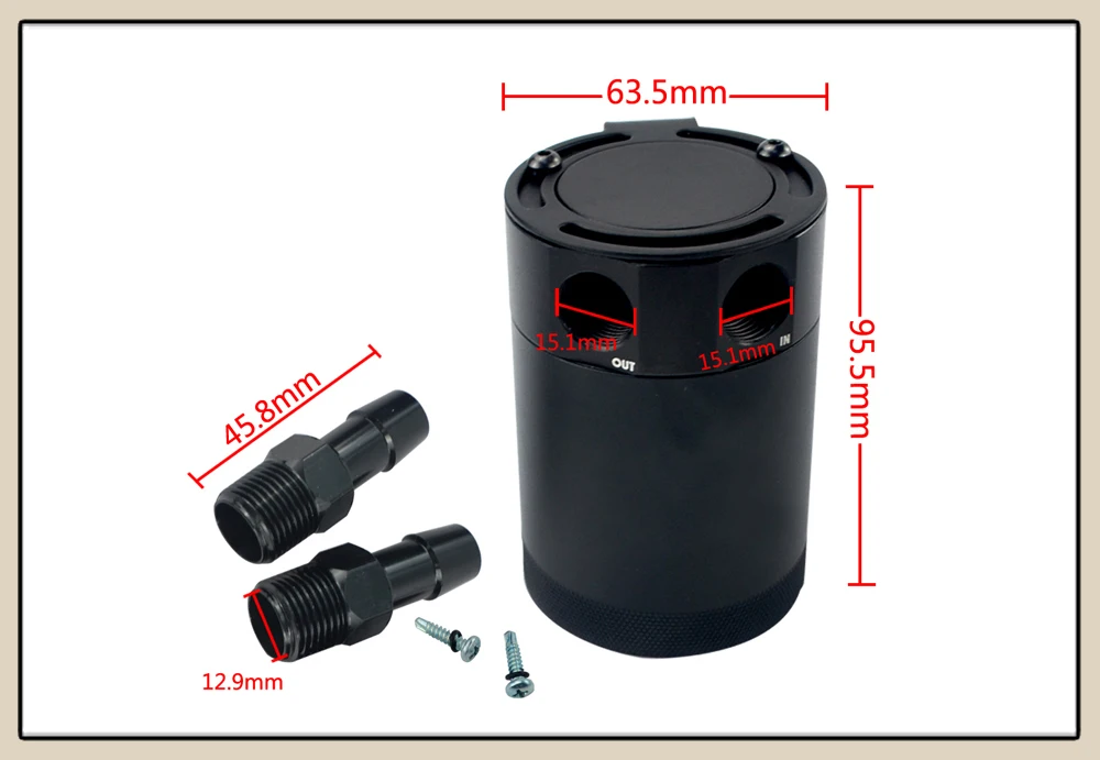 Lzone-температура M16* 1,5 входе и выходе 2-Порты и разъёмы компактный тупик маслоуловитель JR-TK91