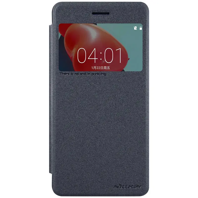 Чехол книжка NILLKIN для Nokia 6 умный чехол из искусственной кожи с окошком ответа на