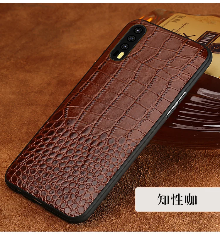 Роскошный чехол для телефона huawei mate 20 Pro 10 9 P20 Lite P10 Nova 3 3i крокодиловая текстура воловья кожа Honor 8X максимальный чехол