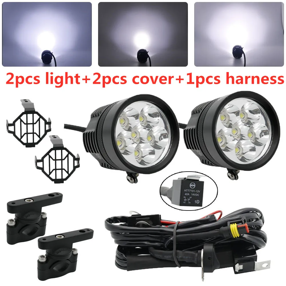 light harness cover 2 шт. 6 светодиодный светильник для мотоцикла, головной светильник, универсальный скутер, противотуманный Точечный светильник, реле, защита проводов, чехлы для мотоциклов, светодиодный светильник s - Цвет: light harness cover