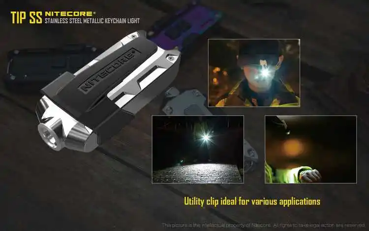 NITECORE TIP брелок ss светильник CREE XP-G2 S3 360 люмен светодиодный светильник-вспышка со встроенным литий-ионным аккумулятором мини-фонарь на каждый день