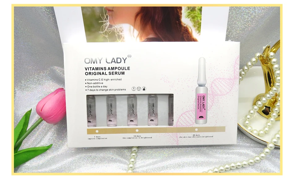 OMY LADY новейшая Сыворотка для лица 7 шт. увлажняющая эссенция для отбеливания ослабляет тонкие линии антивозрастной против морщин питательный ремонт