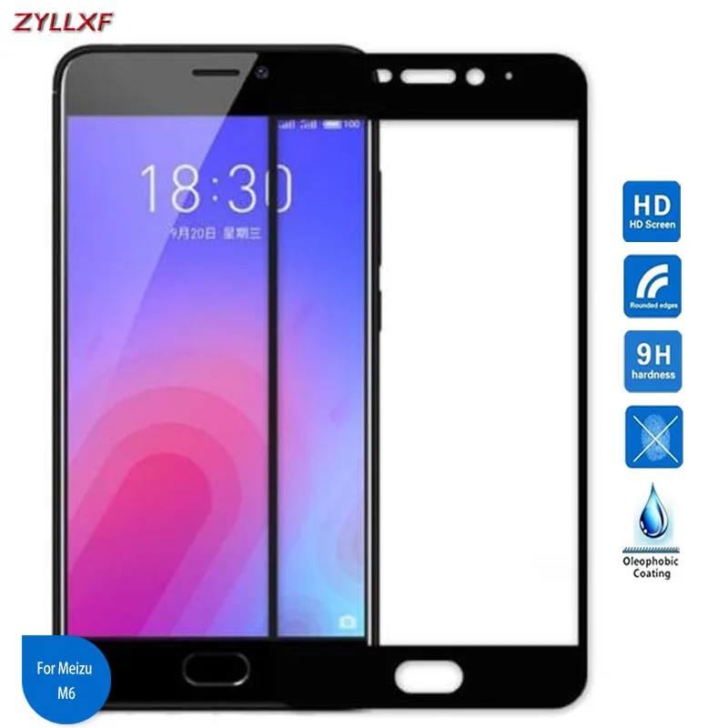 Для Meizu Note 9 полное покрытие Закаленное стекло Защитная пленка для экрана 9H 2.5D 6 2