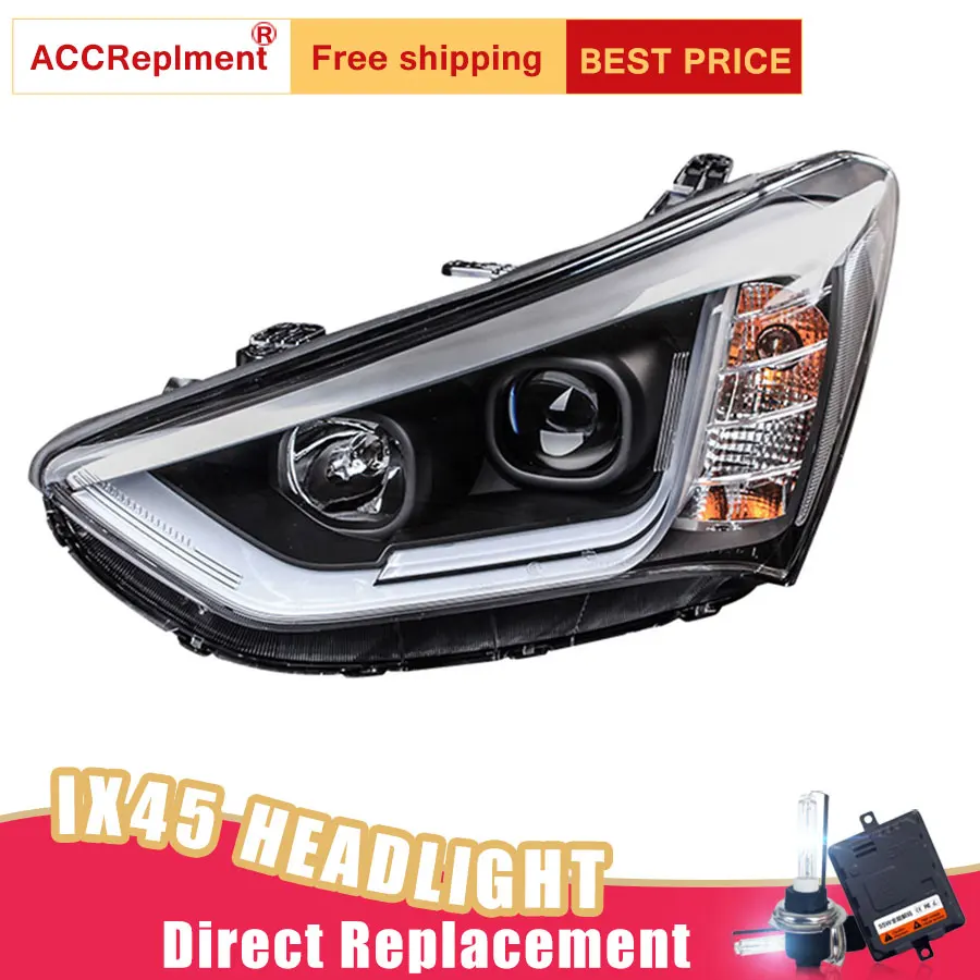 

2Pcs LED Headlights For Hyundai IX45 2013-2015 led car lights Angel eyes xenon HID KIT Fog lights LED Daytime Running Lights