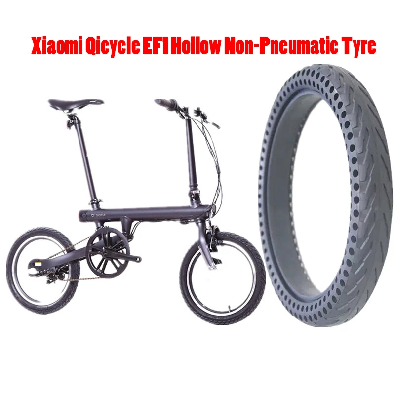 Твердые шины для Xiaomi Mijia Qicycle EF1 велосипед электрический велосипед полые непневматические шины амортизатор противоскользящие прочные шины