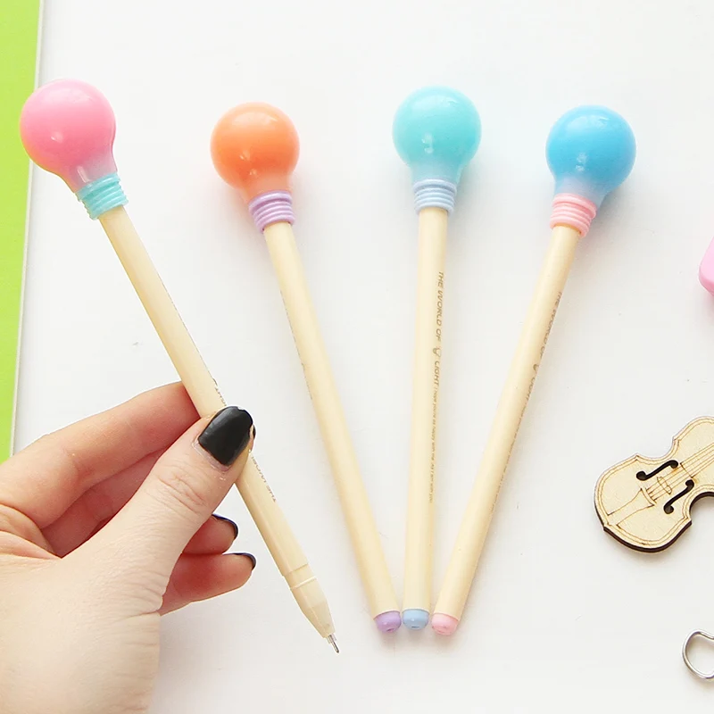 20pcs different Colored jelly candy lollipop shape pen 0.5mm black gel pens 15.8cm long free shipping