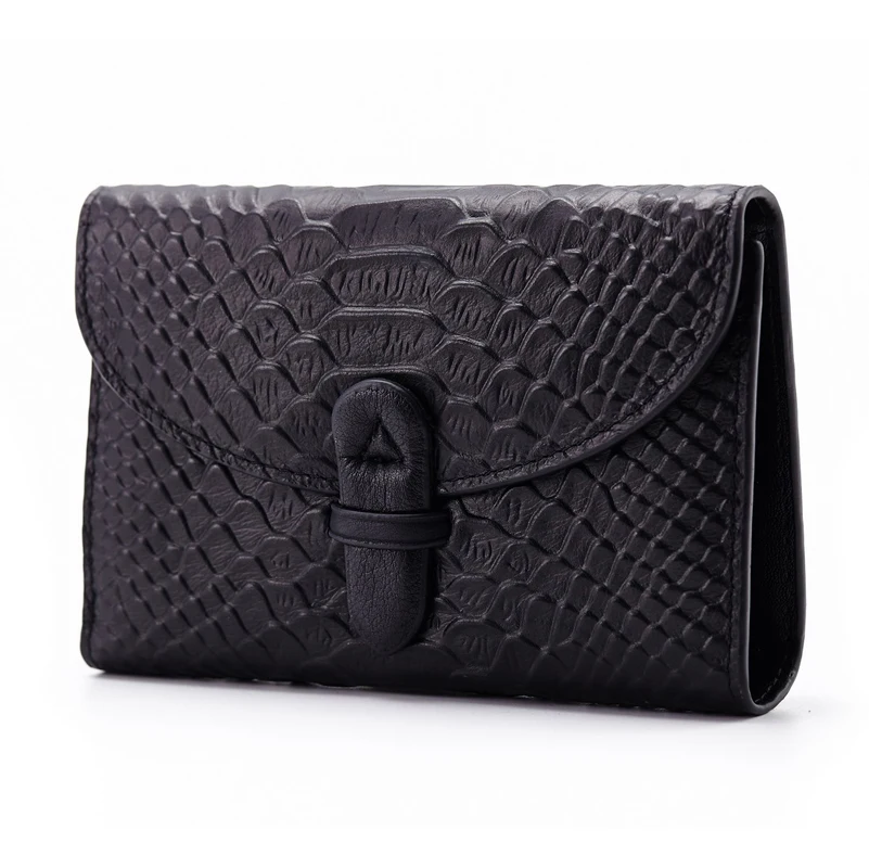 Модный женский кошелек из натуральной кожи под змеиную кожу кошельки короткий