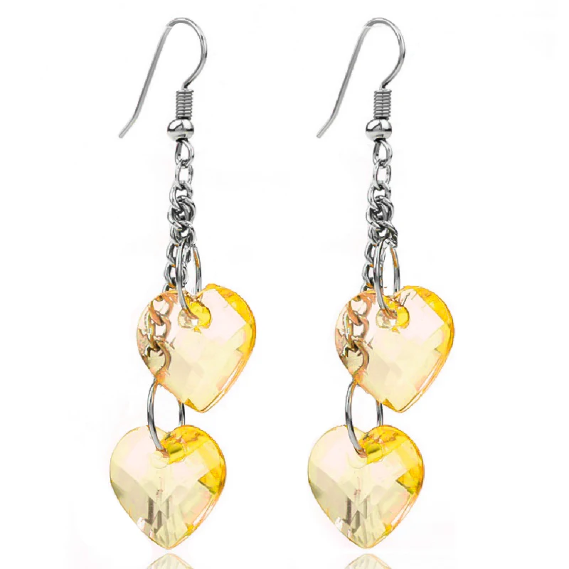 MISANANRYNE новинка модные женские серьги-подвески 6 цветов в форме сердца с милым