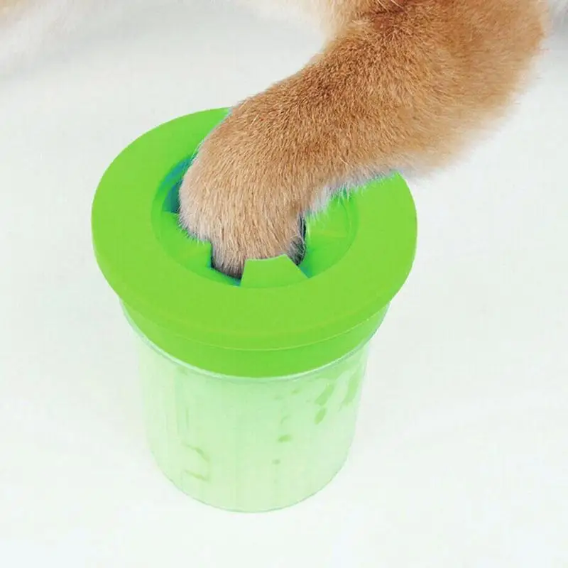 Pet Cats Dogs Чистящая чашка для собак кошек инструмент для чистки мягких пластиковых щеток для мытья лап шайба аксессуары для домашних животных для собак