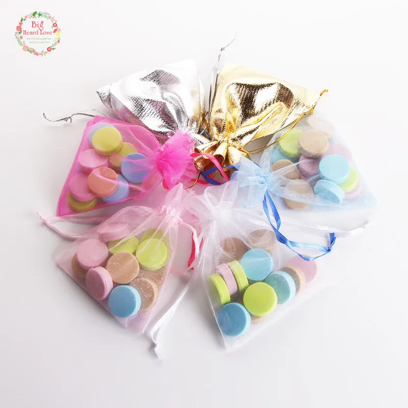 Подарочные украшения из органзы 9x12 см 100 шт. свадебные сувениры пакеты для конфет