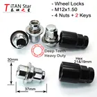 4 гайки + 2 ключа M12x1.5 1,5, магнитное сиденье, Заводские замки для колесных дисков, противоскользящие гайки для Toyota Mitsubishi, Lexus, Corolla, Rav4
