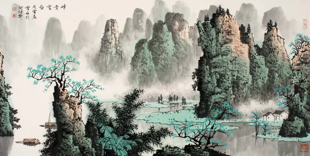 

Canvas Art Picture Print Painting Chinese Landscape Oil Painting on Canvas Canvas Print Wall Art Picture Painting for Home Decor