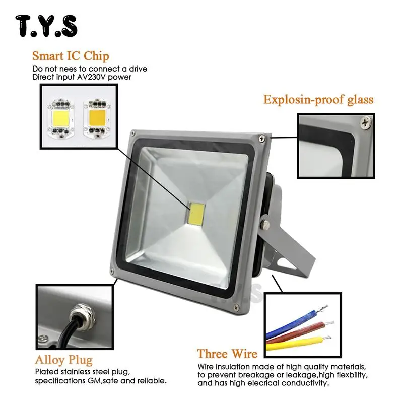Waterproof LED Flood light 220V 50W 30W 10W Floodlight With Motion Spotlight Sensor Outdoor Lighting Projector Reflector Lamp |