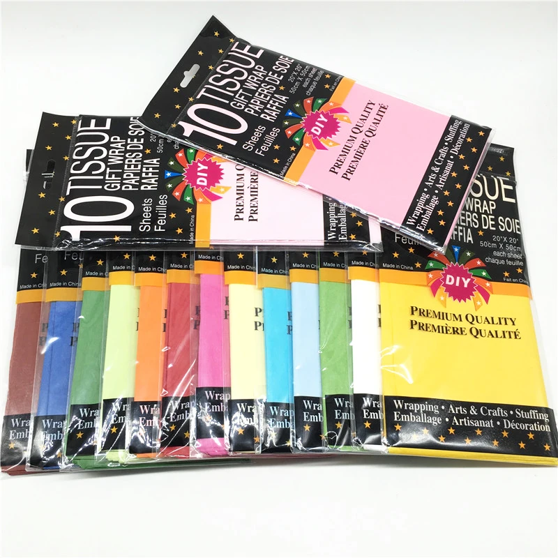 10 листов/упаковка папиросная бумага для упаковки цветов подарочная упаковка