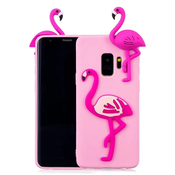 Чехол для samsung S9 плюс милые 3D мультфильм Минни Мышь Единорог Мягкая Силиконовая