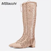 MStacchi/Новинка года; женская обувь с пряжкой и кроличьим мехом; женские босоножки на плоской подошве с открытым носком; Теплые весенние домашние тапочки; большие размеры