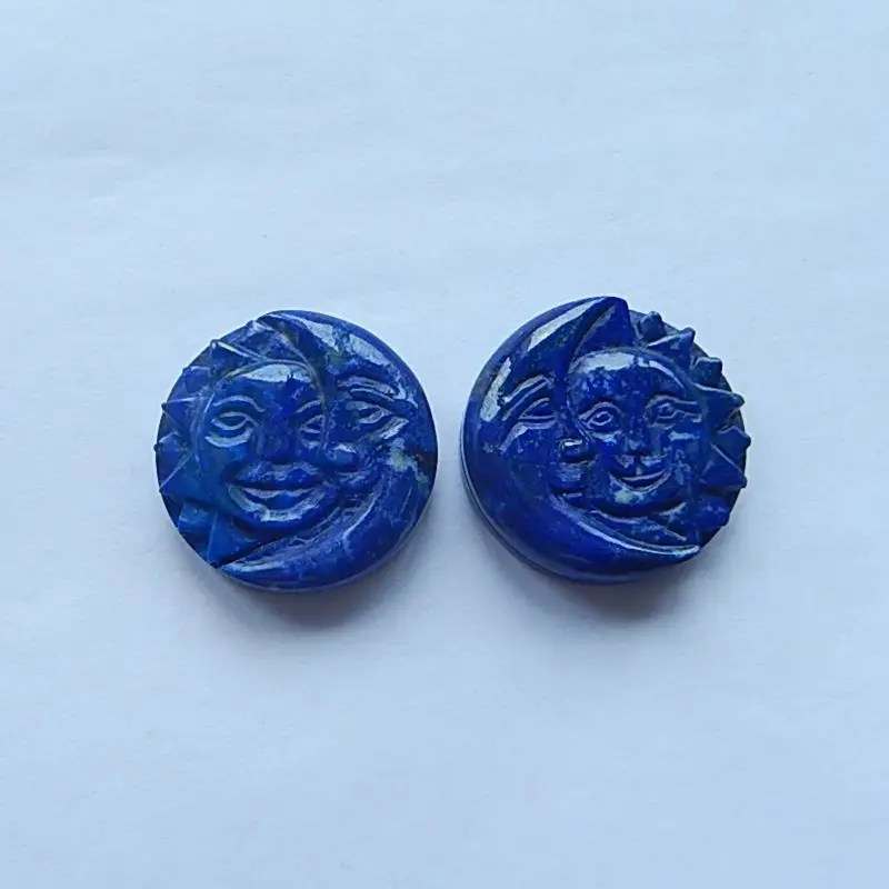 Кабошоны круглые из натурального камня Lapis Lazuli 18x18x4 мм 9 4 г аксессуары для