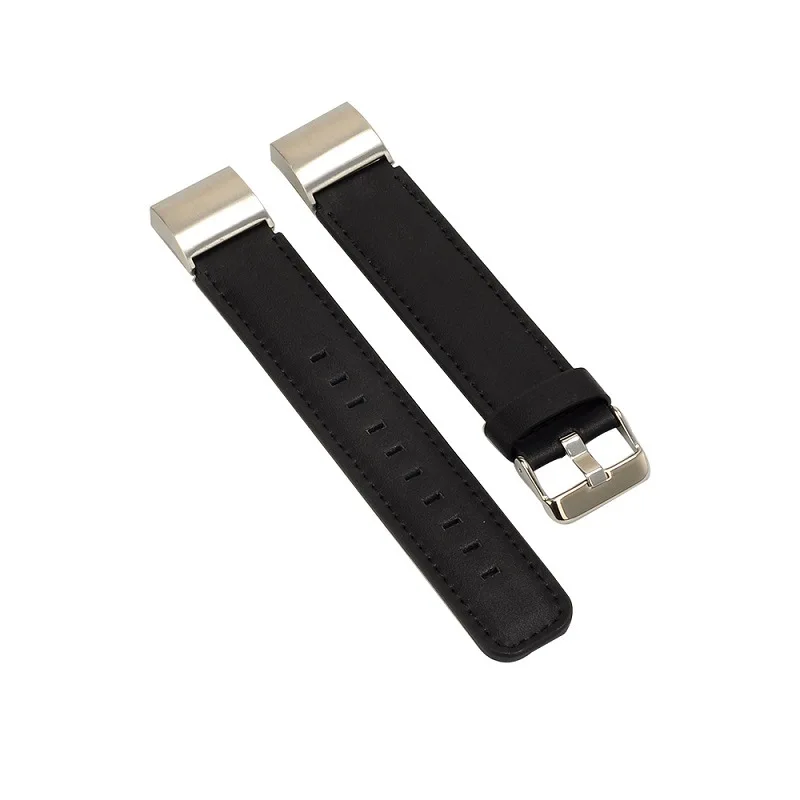 Odog черный кожаный ремешок для Fitbit Charge 2 часов браслеты замена Браслет Смарт часы
