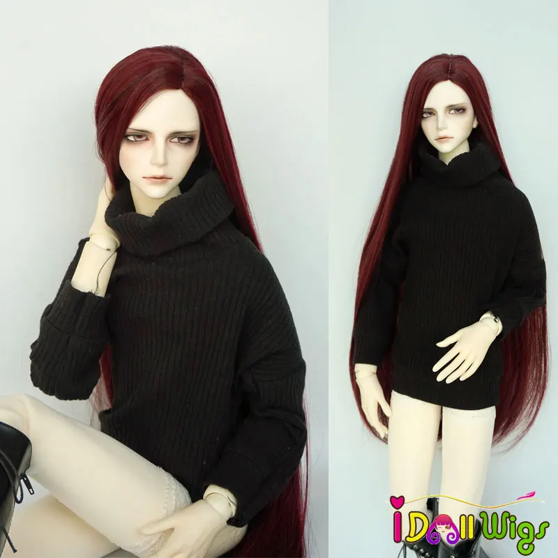 1/3 Bjd парик из высокотемпературного волокна модные смешанные цвета красного вина