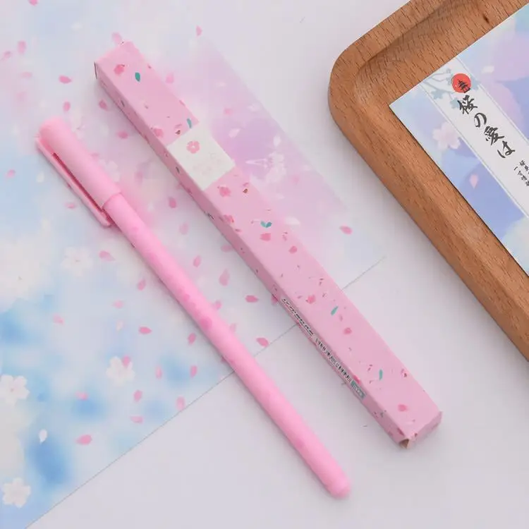 kawaii Ручки 72 шт. романтические вишневые гелевые ручки для школы офисные принадлежности Мода девушка подарок милые ручки стационарные оптом