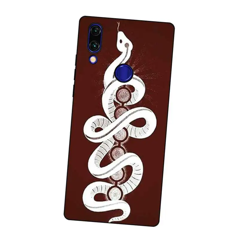 N437 The Snake Black Silicone Case Cover For Xiaomi Redmi Note 3 4 4X 5 5A 6 7 Pro Global |