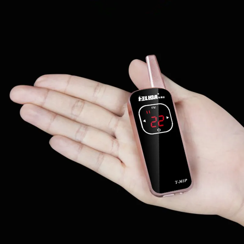 1 Piece 2018 hot selling HELIDA T-M1P uhf mini walkie talkie with FM radio two way radio for Restaurant/Hotel/School