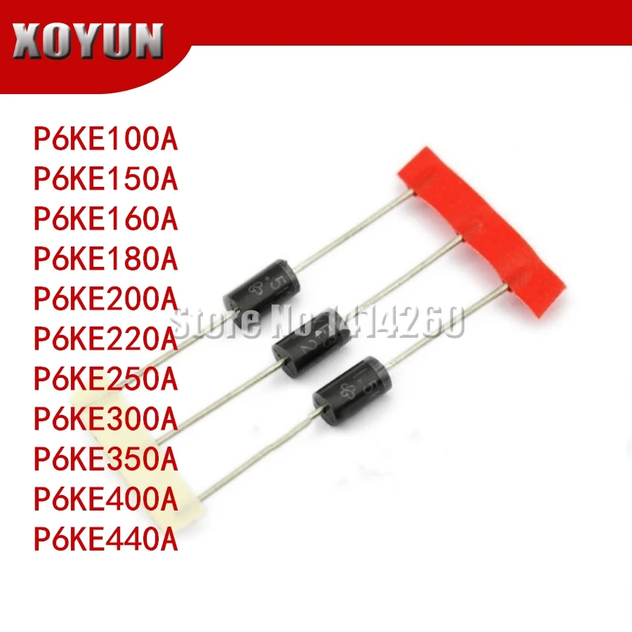 20 шт./лот P6KE100A P6KE150A P6KE160A P6KE180A P6KE200A P6KE220A P6KE250A P6KE300A P6KE350A P6KE400A P6KE440A Телевизоры диода P6KE